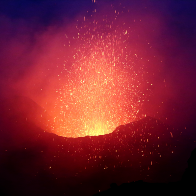 An eruption at Mount Etna. Photo: John Caulfield.